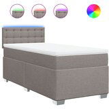 vidaXL Krevet s oprugama i madracem smeđesivi 80x200 cm od tkanine | shoptok.hr