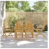 vidaXL Zložljivi vrtni stoli 6 kosov 53x66x99 cm bambus
