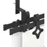  Gornja vodilica za klizna vrata 427 cm čelični crni | shoptok.hr