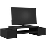 Stalak za monitor s pohranom crni 70x27x15 cm konstruirano drvo | shoptok.hr