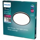 Philips Okrugla stropna LED svjetiljka Ozziet (22 W, Ø x V: 40 cm x 4,5 mm, Crna, Bijela, Neutralno bijelo) | shoptok.hr