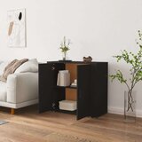 Komoda crna 80 x 33 x 70 cm od konstruiranog drva | shoptok.hr