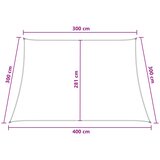  Jedrilica za sunčevu sjenu Plava i bijela 3 / 4 x 3 m HDPE | shoptok.hr