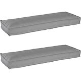  Set jastučića za palete 2 pcs Siva 120 x 40 x 8 cm | shoptok.hr