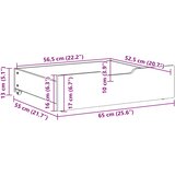 Ladice ispod kreveta 2 kom voštano smeđe 65x55x17cm od borovine | shoptok.hr
