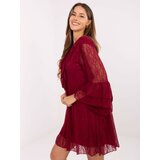 Italy Moda Dress-MI-SK-62435.16-burgundy Cene