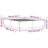 vidaXL Okvir za krevet bijeli 135x190 cm konstruirano drvo | shoptok.hr
