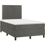  The Living Store Box spring postelja z vzmetnico temno siv 120x190 cm žamet - Box Spring Postelja, (21490554) | Shoptok.si