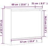 Ormarić za cipele boja betona 60x21x57 cm konstruirano drvo | shoptok.hr