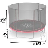  Vrtna trampolina 6 ft / 183 cm s vanjskom zaštitnom mrežom i ljestvama Neo-Sport | shoptok.hr