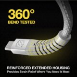 Scosche StrikeLine™ USB-C® na pravokutni Lightning® kabel, 1.2m, bijeli | shoptok.hr