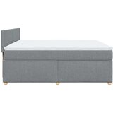  Krevet s oprugama i madracem svjetlosivi 200 x 200cm od tkanine | shoptok.hr