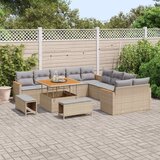  Sjedeća garnitura za vrt 13 kom. Bež poliratan 100 x 100 x 71 cm | Shoptok.si
