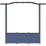  Povišeni krevet s mrežom i krovom Sivi 164 x 40 x 142 cm PP | shoptok.hr