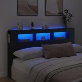 vidaXL LED posteljno vzglavje črno 180x18,5x103,5 cm inženirski les Cene