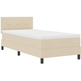  Krevet s opruga kutije s uzglavljem Krema 80 x 200 cm tkanina | shoptok.hr