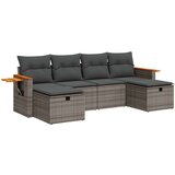 vidaXL 6-dijelni set vrtnih sofa od poliratana s jastucima sivi | shoptok.hr