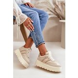 Boto Warm Women's Platform Sneakers with Fur Beige Daivlene | Shoptok.si