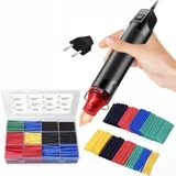 Set Mini Heat Gun Hot-Air 300W V Termokrčljive Cevi 850 Kos – Compact, Natančna, 12 Velikosti, Polyolefin, (5000212349)