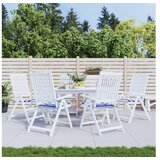 vidaXL Jastuci za vrtne stolice 6 kom plavo-bijeli 50x50x3 cm tkanina cijene