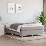  Box spring postelja z vzmetnico svetlo siva 140x200 cm blago, (20725004) Cene