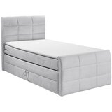 MID.YOU POSTELJA BOXSPRING 100 cm x 200 cm , tekstil, leseni material svetlo siva | Shoptok.si