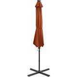  Vrtni senčnik z LED lučkami terakota 300 cm | Shoptok.si