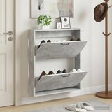 Ormar za cipele na zidu HAARLEM 71 x 17 x 86 cm Betonska siva - Betonska siva | shoptok.hr
