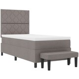 vidaXL Box vzmetnica z vzmetnico & klopjo taupe 100x200 cm Tkanina, (22080910) | Shoptok.si