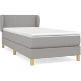 Box spring krevet s madracem svjetlosivi 90x190 cm od tkanine | shoptok.hr