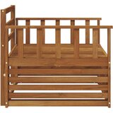  2 Komad Sofa s naslonima Čvrsto drvo akacije Prirodna - Prirodna Okomite letvice | shoptok.hr
