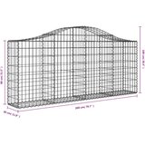  Lučne gabionske košare 12 kom 200x30x80/100cm pocinčano željezo | shoptok.hr