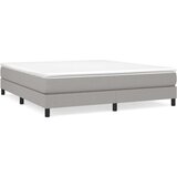  Box spring postelja z vzmetnico svetlo siva 180x200 cm blago, (20725013) | Shoptok.si