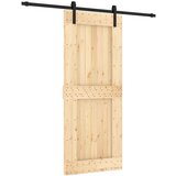 vidaXL Klizna vrata s priborom za montažu 85 x 210 cm masivna borovina | shoptok.hr