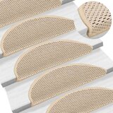 vidaXL Samolepilne preproge za stopnice sisal 30 kos 56x17x3 cm berber | Shoptok.si