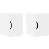  Zidni kuhinjski ormarić s policom 2 pcs Visoki sjaj bijela | shoptok.hr