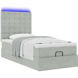 vidaXL okvir za krevet s madracima svjetlosivi 80x200 cm baršunasti | shoptok.hr