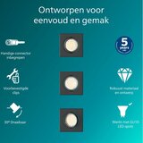 Philips Komplet od 3 ugradna plafonska svetla PERIDOT 1xGU10/7W/230V, crna | Eponuda.com