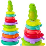 Edukativna piramidalna slagalica s naljepnicama za figure dinosaura, 12 razina | shoptok.hr
