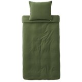Ellos Home Zelena posteljina za krevet za jednu osobu od mješavine lana 150x200 cm Elly – Cijene