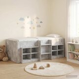  Loft krevet s ormarom 3 kom. Betonska siva Konstruirano drvo 98.5 x 200 cm Cijene