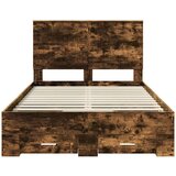  Konstrukcija postelje z vzglavjem Dimljeni oreh 120 x 200 cm, (5000103251) | Shoptok.si
