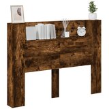  Uzglavlje S LED lampica Dimljeni hrast 140 x 16,5 x 103,5 cm | shoptok.hr