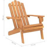 vidaXL Vrtna stolica Adirondack od masivnog bagremovog drva | shoptok.hr
