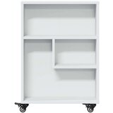vidaXL Uska kolica za pohranu bijela 48x13x68 cm od konstruiranog drva | shoptok.hr