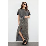 Trendyol Multicolored Leopard Patterned Maxi Denim Skirt | shoptok.hr