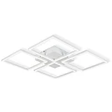 prigušiva led plafonski luster R4xLED/16,25W/230V kvadratni bela + daljinski upravljač