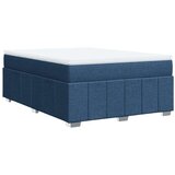  Krevet s oprugama i madracem plavi 160x200 cm od tkanine | shoptok.hr
