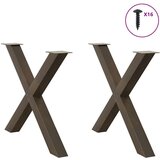  Noge jedilne mize v obliki črke X 2 kosa 90x(72-73) cm jeklo, (21828670) | Shoptok.si