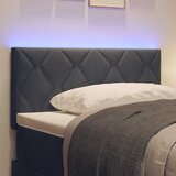  LED glava kreveta Tamno siva 90 cm Baršun | shoptok.hr